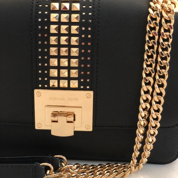 SOLD! Michael Kors Tina Stud Medium Shoulder - Picture 2 of 6